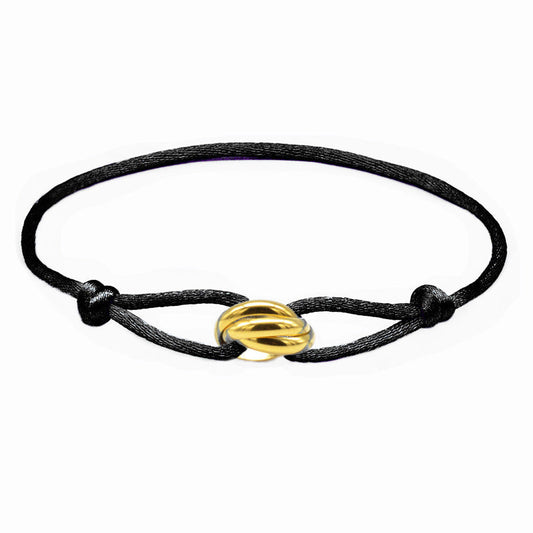 3 Metal Buckle Adjustable Rope Bracelet