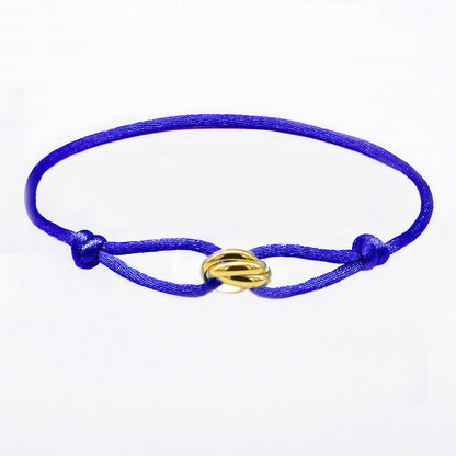 3 Metal Buckle Adjustable Rope Bracelet