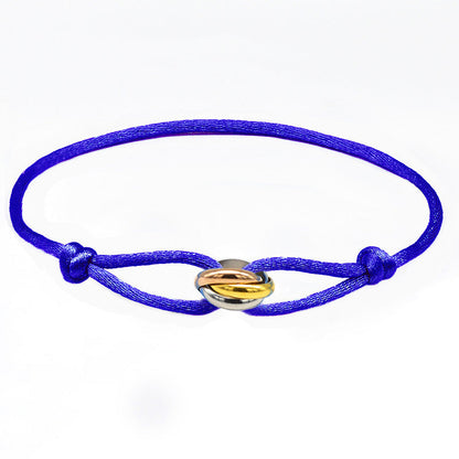 3 Metal Buckle Adjustable Rope Bracelet