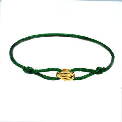 3 Metal Buckle Adjustable Rope Bracelet