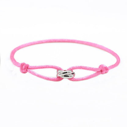 3 Metal Buckle Adjustable Rope Bracelet