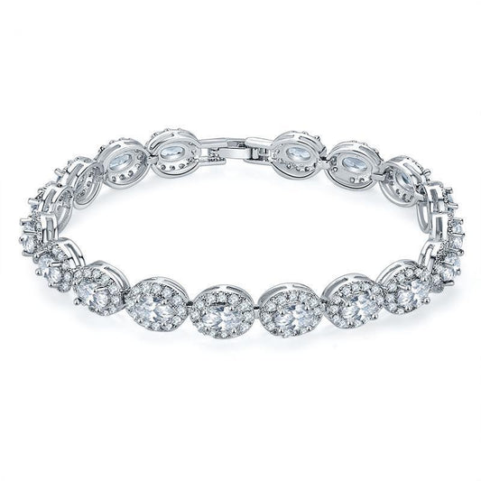 Silver Oval Bracelet