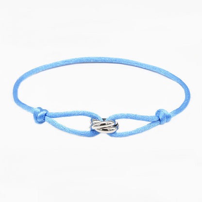 3 Metal Buckle Adjustable Rope Bracelet