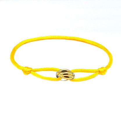 3 Metal Buckle Adjustable Rope Bracelet